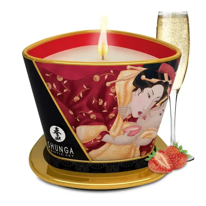 Massage Candle – Strawberry Sparkling Wine – 5.7 oz / 170 ml