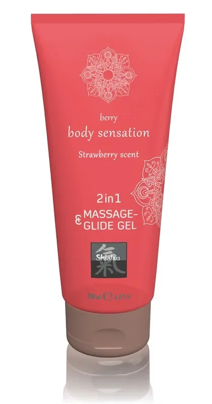 Massage- und Gleitgel 2 in 1 – Erdbeere
