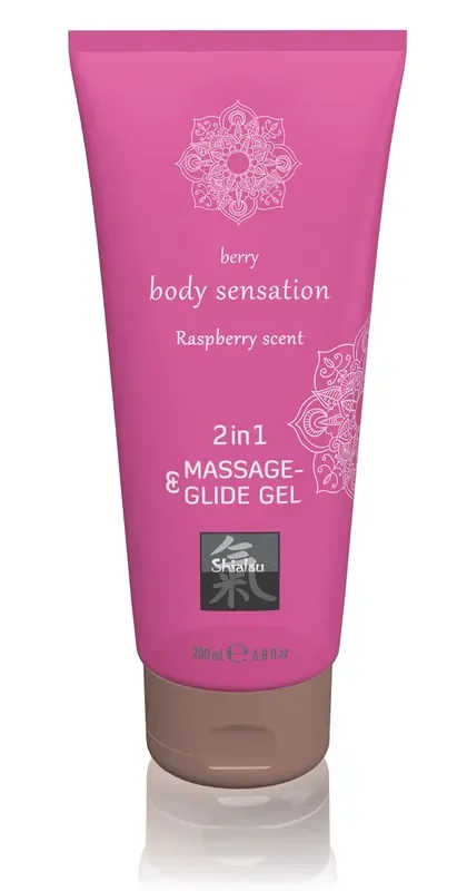 Massage- und Gleitgel 2 in 1 – Himbeere