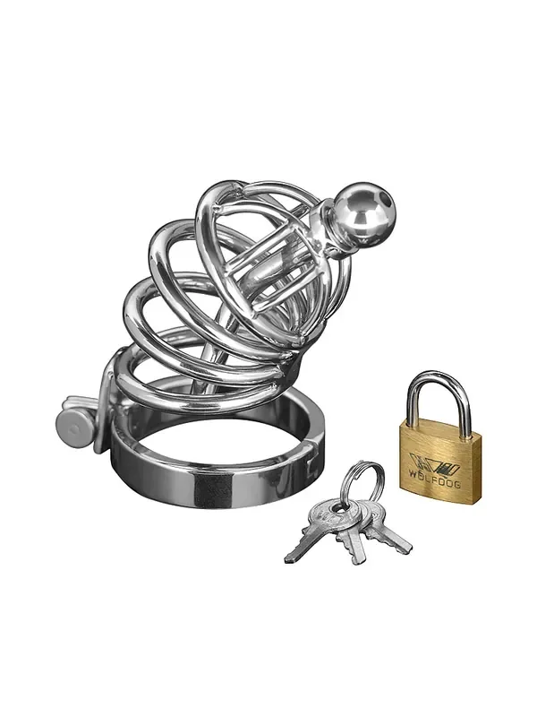 Master Series Asylum 4 Ring Chasity Cage Edelstahl-Peniskäfig