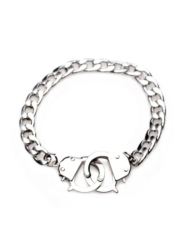 Master Series Cuff Him Handschellen-Armband, silber