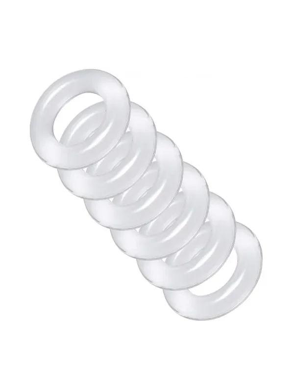 Master Series Ring Master Custom Ball Stretcher Kit Hodenring-Set 6-teilig, transparent