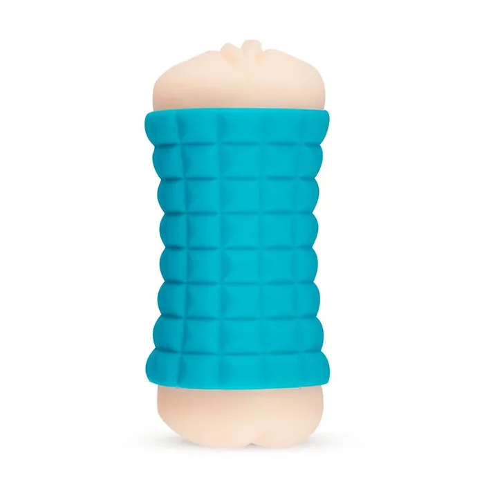 Masturbator mit Silikongehäuse mit Griff – blau