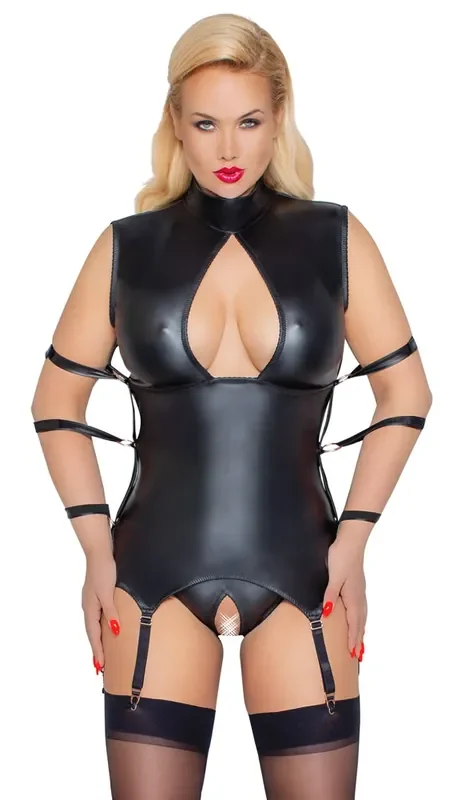 Matlook Strapshemd Bondage Plus Size Slip Ouvert