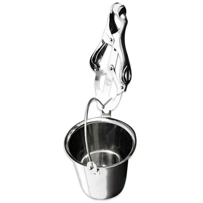 METAL HARD NIPPLE CLAM MIT EIMER