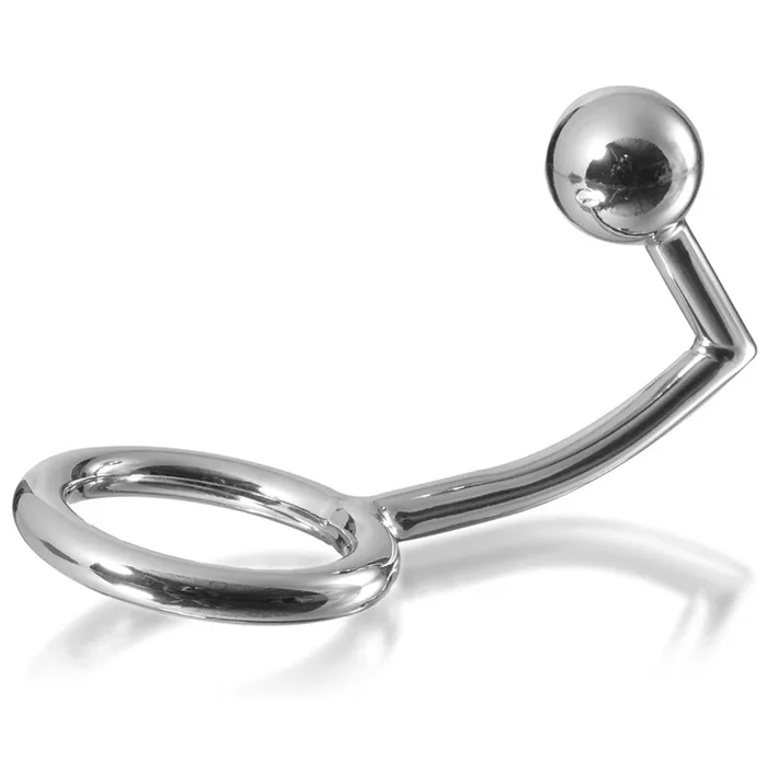 METALHARD COCK RING INTRUDER MIT ANALBEAD 30MM