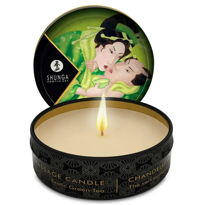 MINI CARESS VON CANDLELIGHT MASSAGE CANDLE EXOTISCHER GRÜNER TEE
