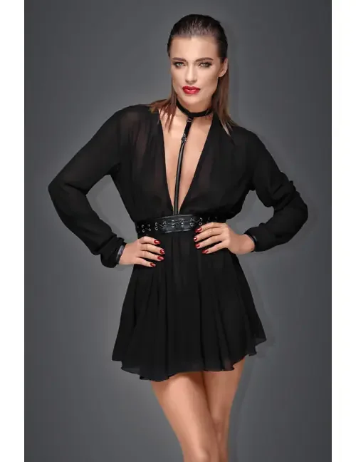 Minikleid aus Chiffon mit Chocker