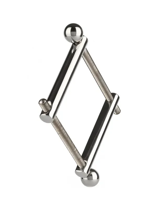 Mr. Steel Gemini Ball Vise Edelstahl-Hoden-Schraubzwinge, silber