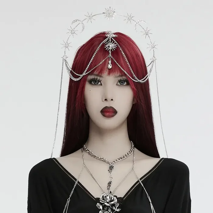 Mystische Tiara mit himmlischer Symbolik