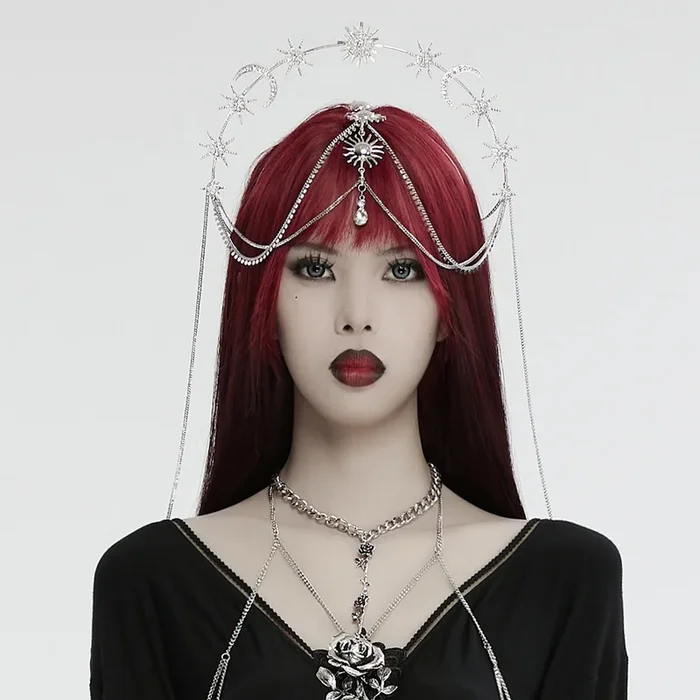 Mystische Tiara mit himmlischer Symbolik