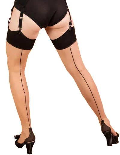 Nahtnylons Blackfoot Haut Schwarz