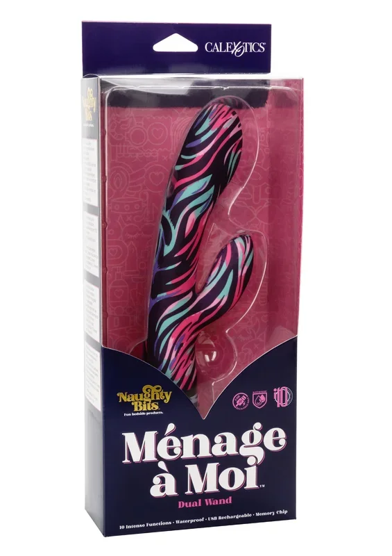 Naughty Bits by CalExotics Menage A Moi Dual Rabbit Wand
