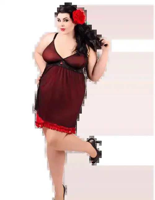 Negligee mit Rüschen ADE2011