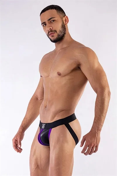 Neopren Jockstrap Schwarz/Lila