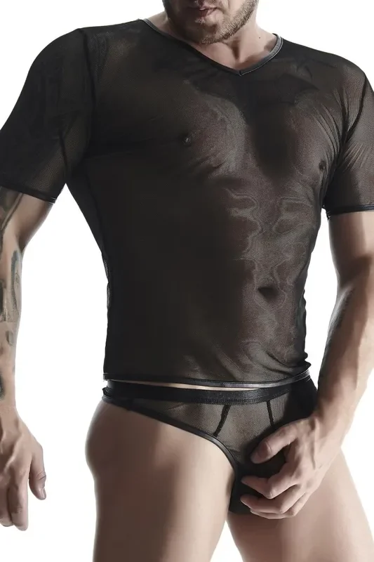 Netz T-Shirt mit feinen Details