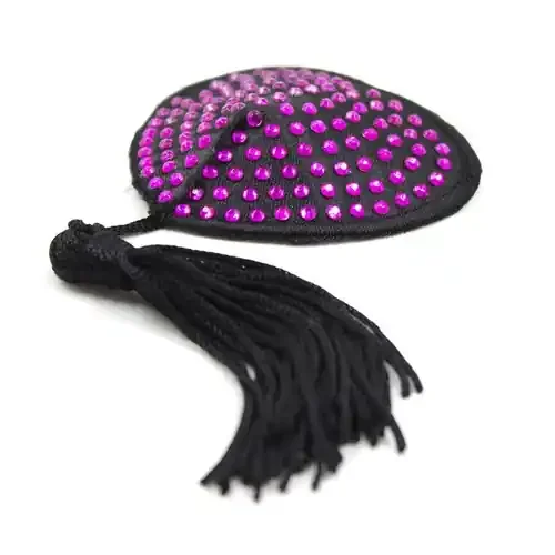 Nippelhalter Herz Schwarz-Violett x2