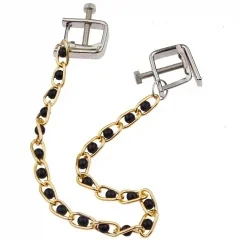 Nippelklemmen mit Perlenbesetzetr Kette