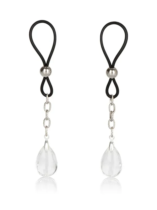 Nipple Jewelry Crystal Nippelschlaufen, schwarz/transparent