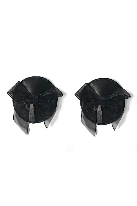 Nipple Patches mit Schleifen aus Satin