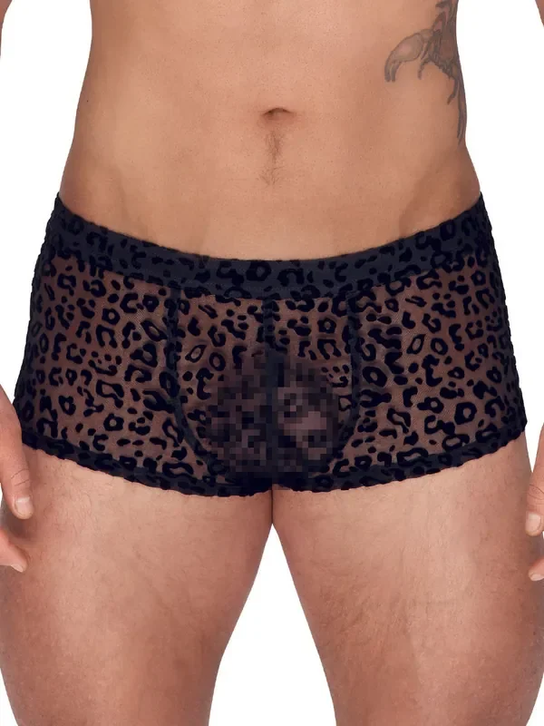 Noir Handmade H072 Leopard-Netzpant, schwarz