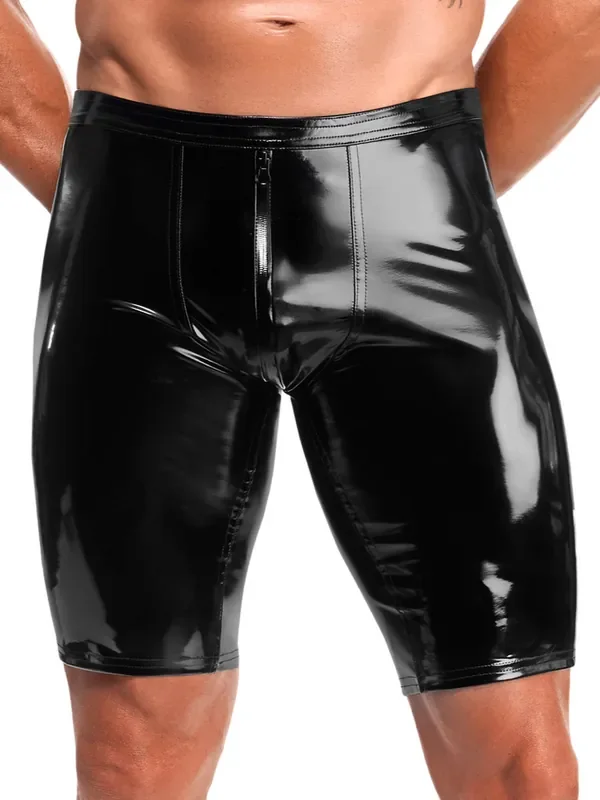 Noir Handmade H094 Lack-Shorts, schwarz