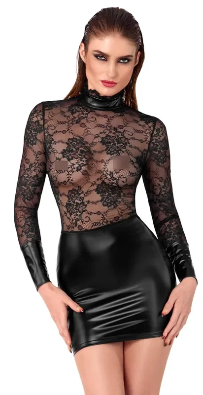 Noir Kleid Kragen