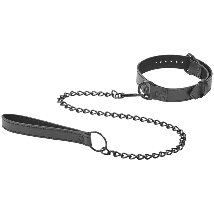 Obaie Kunstlederhalsband mit Kette