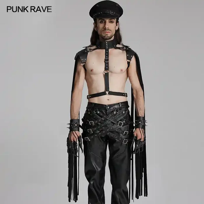 Oberkörper-Harness im Goth-Stil