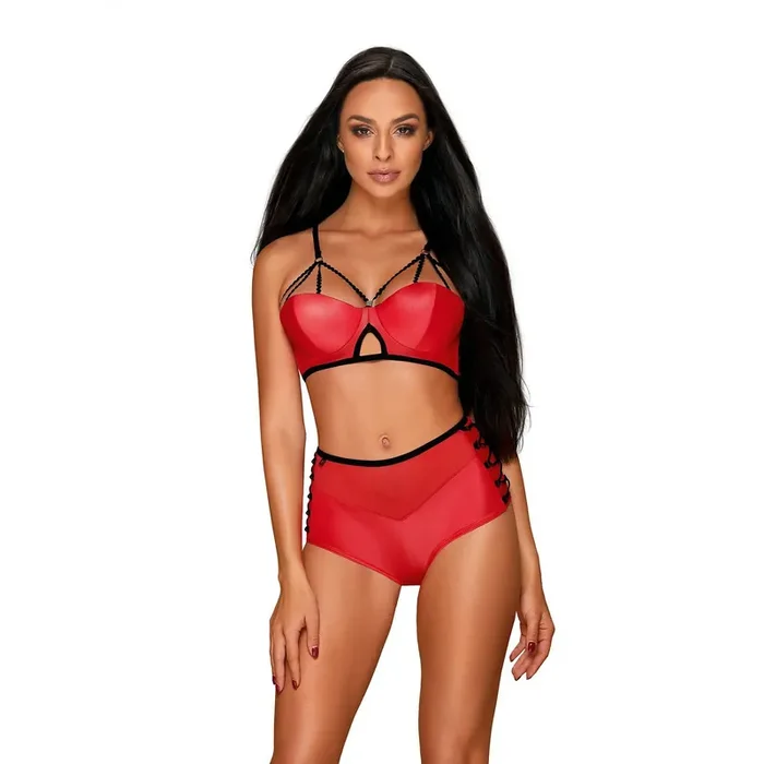 Obsessive – Leatheria 2-pcs set red