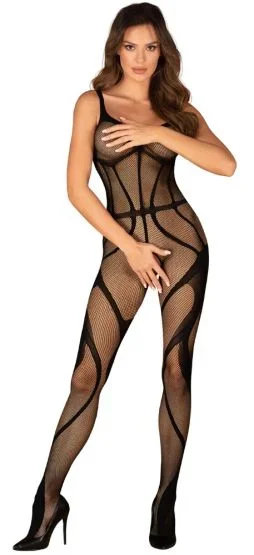 Obsessive Ouvert Catsuit Korsett-Optik (S-L)