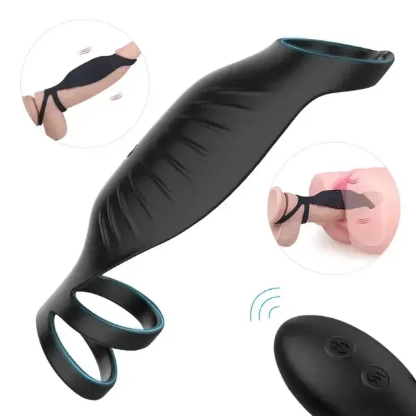 Ochefficient cock ring thanks to vibration with 9 frequencies