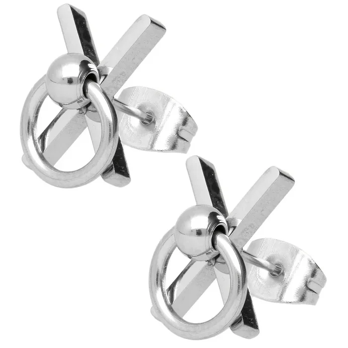 Ohr-Stecker Andreaskreuz Ring Der O