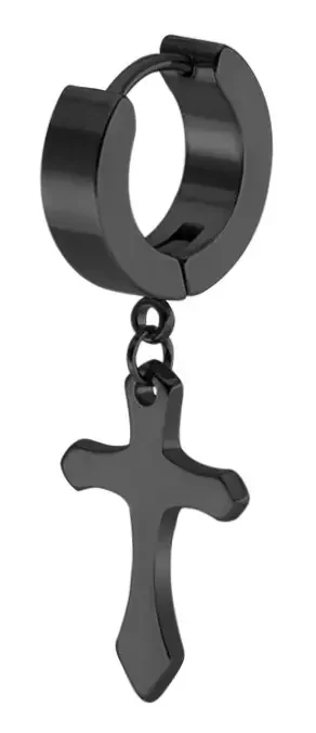Ohrring CROSS Schwarz