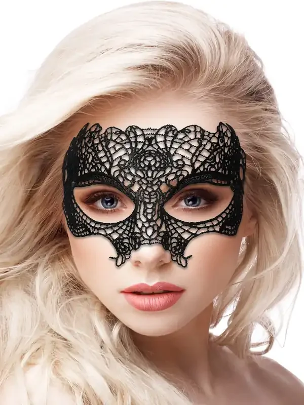 Ouch! Maske Princess Black Lace, schwarz