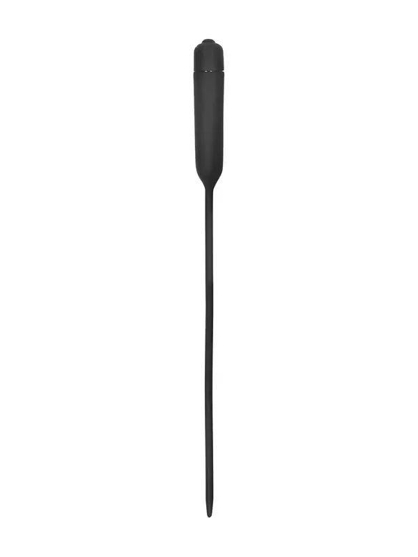 Ouch! Silicone Vibrating Bullet Plug Extra Long Vibro-Dilator, schwarz