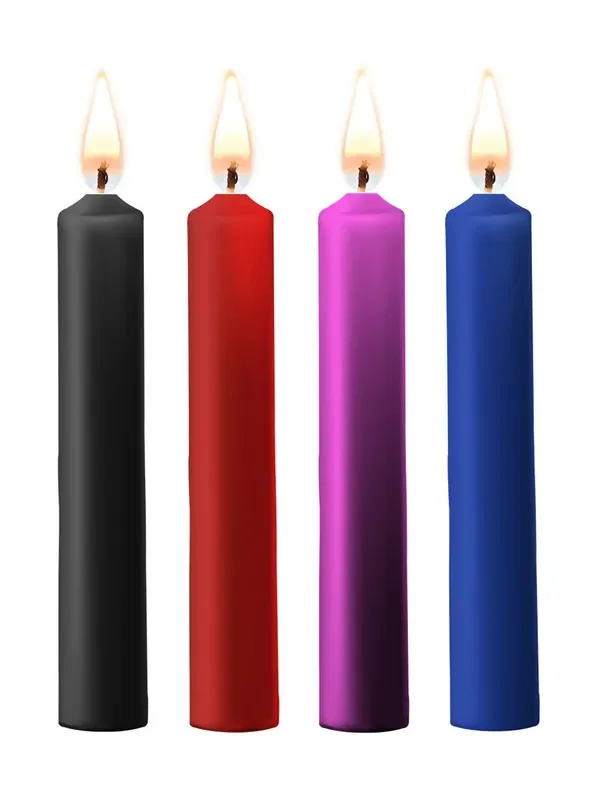 OUCH! Teasing Wax Candles SM-Kerzen 4er Pack, bunt gemischt