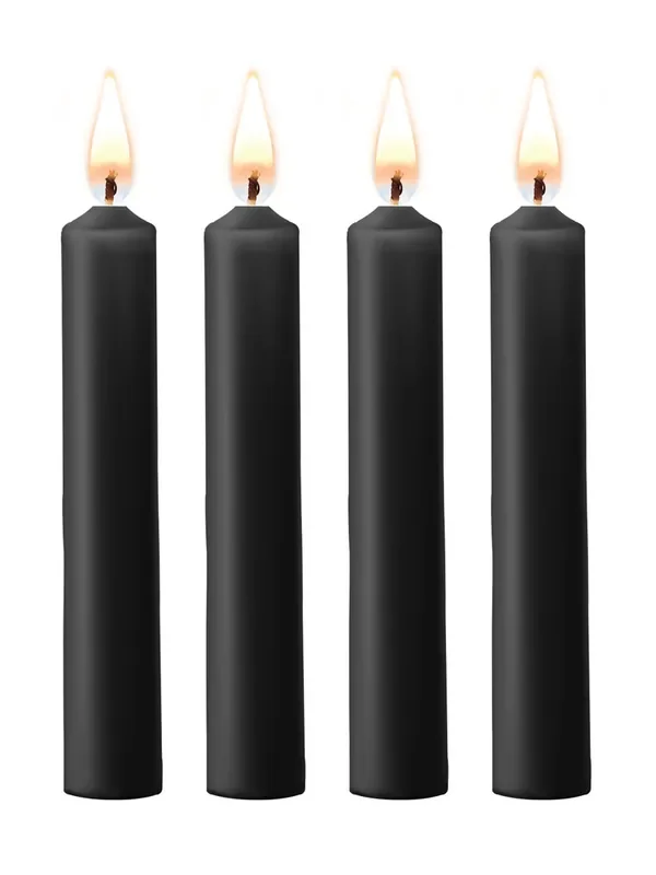 OUCH! Teasing Wax Candles SM-Kerzen 4er Pack, schwarz