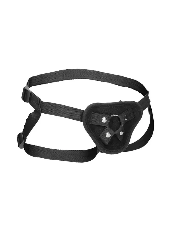 Ouch! Velvet Harness with O-Ring Strap-On-Harness, schwarz