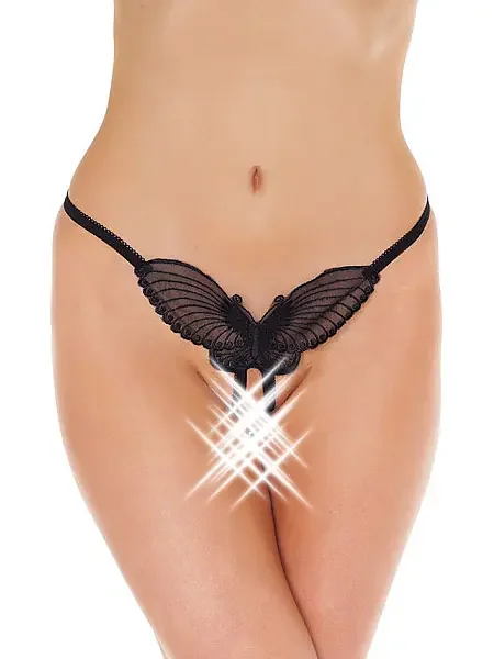 Ouvert-Tanga Butterfly, schwarz
