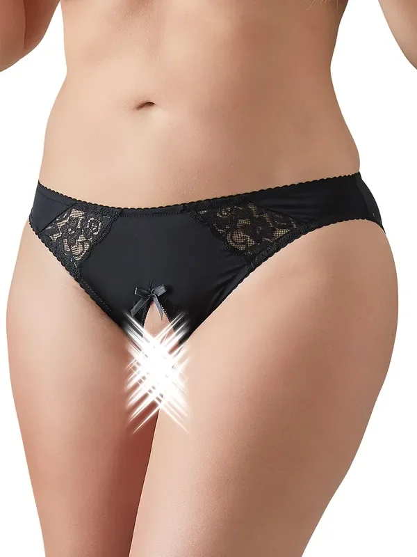 Ouvertslip, schwarz