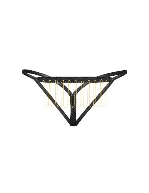 Panty SCANDALOUS STRING ouvert mit Goldkette F122