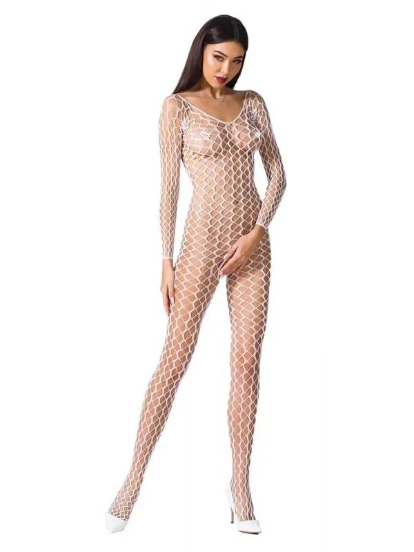 Passion BS068 Ouvert-Catsuit, weiß