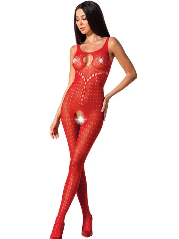 Passion BS078 Ouvert-Catsuit, rot