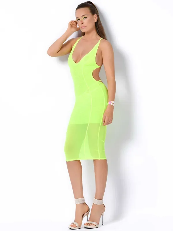 Patrice Catanzaro Flamenco Kleid, neongelb