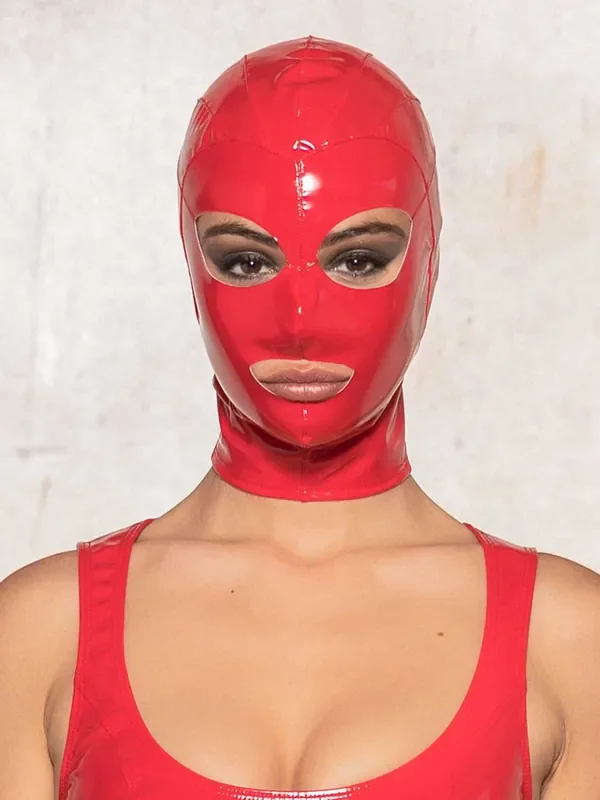 Patrice Catanzaro Givre Lack-Kopfmaske, rot