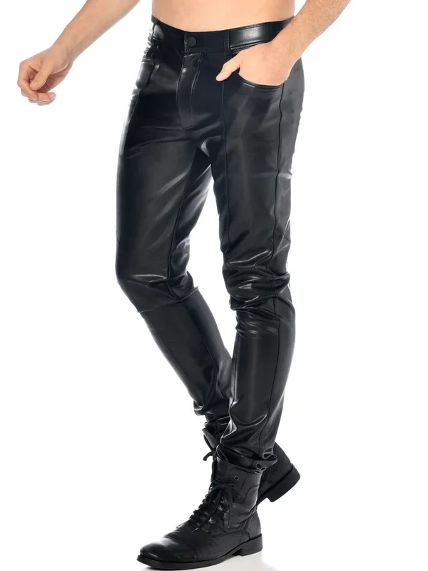 Patrice Catanzaro Joss: Kunstleder-Hose, schwarz