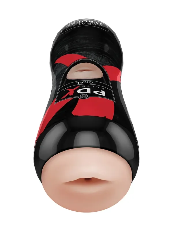 PDX Elite Vibrating Oral Stroker Masturbator, haut