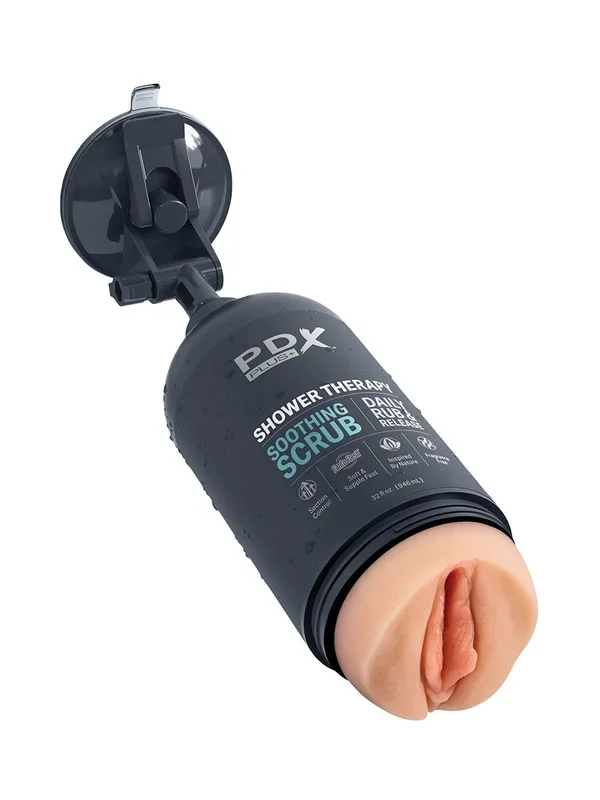 PDX Plus Soothing Scrub: Masturbator, schwarz/haut hell