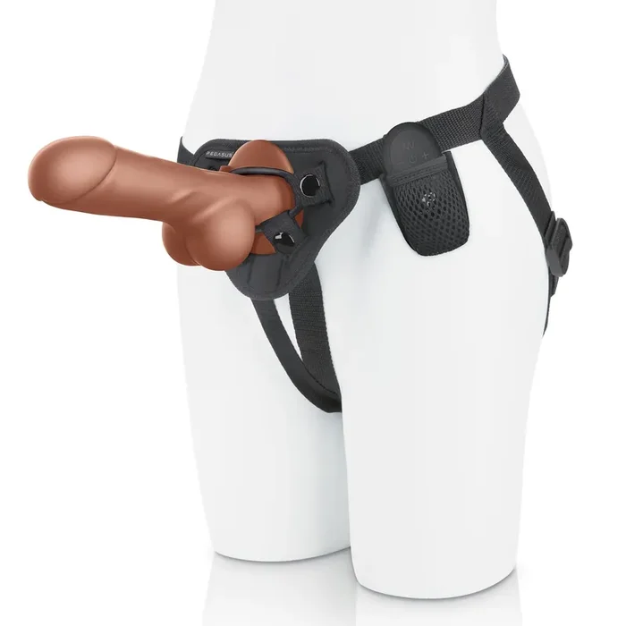 Pegasus – 8? Remote Control Realistic Silicone Dildo with Balls and Harness